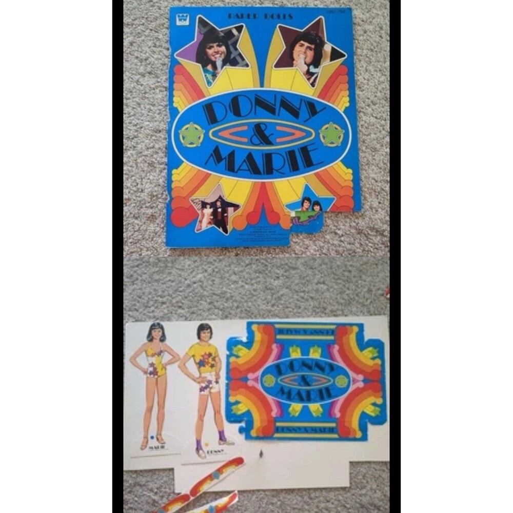 Vtg 1977 Whitman Paper dolls Set Donny & Marie Osmond The Osmond’s 1970s 70s